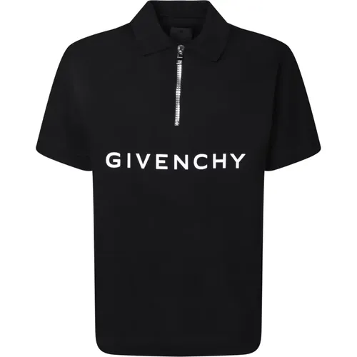 Schwarzes T-Shirt mit stilvollem Logo-Print - Givenchy - Modalova