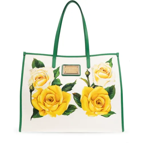 Shopper Tasche mit Blumenmuster - Dolce & Gabbana - Modalova