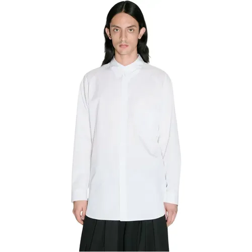 Broad A-Ashymme Notched Shirt , male, Sizes: L, XL - Yohji Yamamoto - Modalova