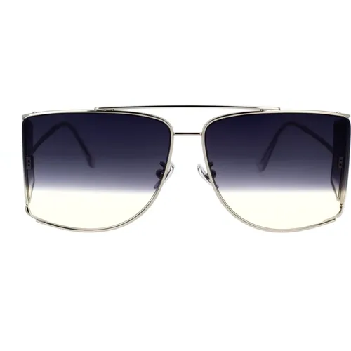 Tone Black Sunglasses with Geometric Design , unisex, Sizes: 63 MM - Retrosuperfuture - Modalova