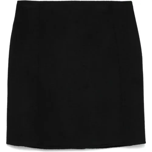 Wool Short Skirt with Brushed Effect , female, Sizes: S - P.a.r.o.s.h. - Modalova