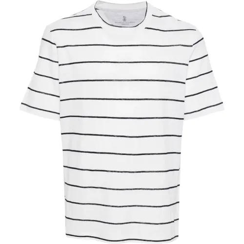 T-Shirts , male, Sizes: M, L, XL, 2XL - BRUNELLO CUCINELLI - Modalova