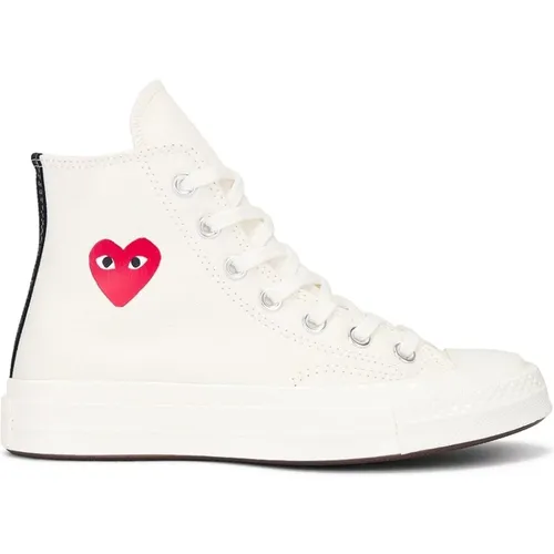 Weiße Heart Sneakers Chuck 70 , Damen, Größe: 39 EU - Comme des Garçons Play - Modalova