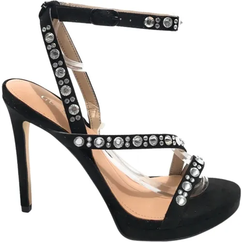 Kaiha TC 105 Suede Rhinestone Sandals , female, Sizes: 3 UK - Guess - Modalova