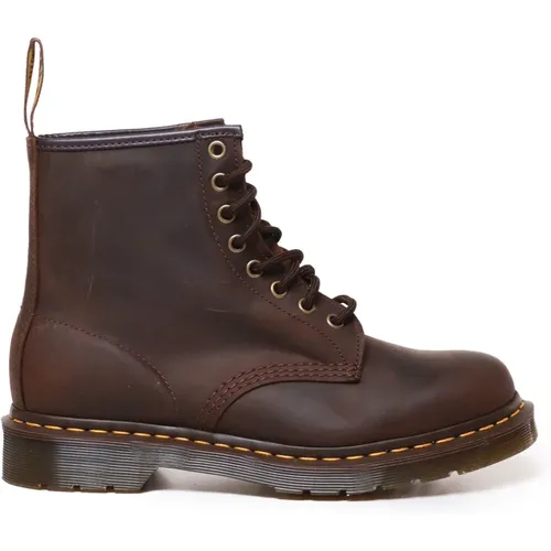 Leather Boots with Grooved Edges , male, Sizes: 9 1/2 UK, 10 UK, 7 UK, 9 UK - Dr. Martens - Modalova