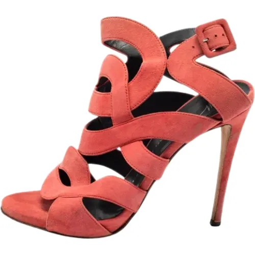 Pre-owned Suede sandals , female, Sizes: 7 UK - Giuseppe Zanotti Pre-owned - Modalova