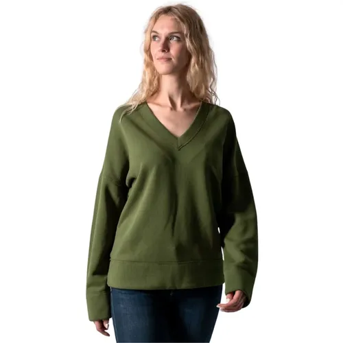 Grüner V-Ausschnitt Sweatshirt , Damen, Größe: S - Citizens of Humanity - Modalova
