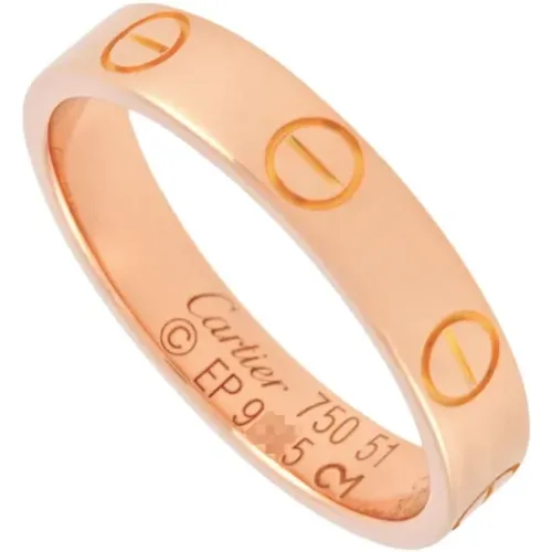 Pre-owned Rose Gold rings , female, Sizes: ONE SIZE - Cartier Vintage - Modalova