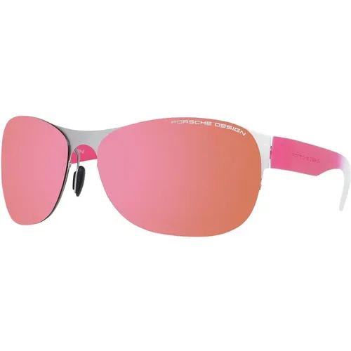 Silberne Damen Sonnenbrille Oval Verspiegelt - Porsche Design - Modalova