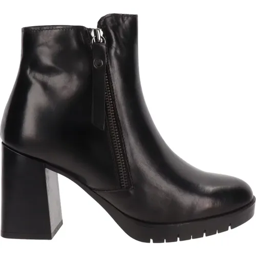 Leather Zip Closure Women Ankle Boots , female, Sizes: 5 UK, 4 UK, 6 UK - Cinzia Soft - Modalova