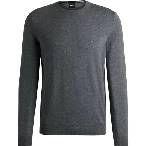 Runder Wollpullover mit Rundhalsausschnitt , Herren, Größe: 2XL - Hugo Boss - Modalova