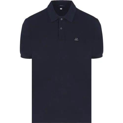 Gament Dyed Polo in Navy , male, Sizes: S, 2XL, L, M, XL - C.P. Company - Modalova