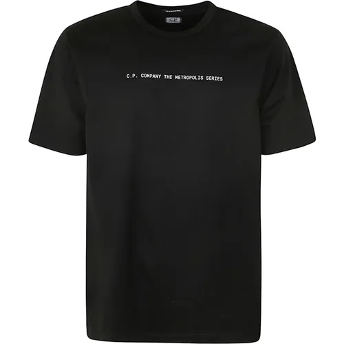 Grafisches Gesicht T-Shirt aus der Metropolis Serie , Herren, Größe: XL - C.P. Company - Modalova