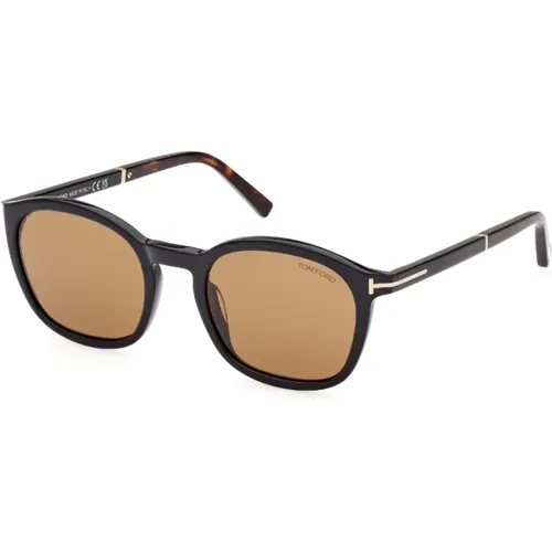 Glänzende Schwarze Sonnenbrille - Tom Ford - Modalova