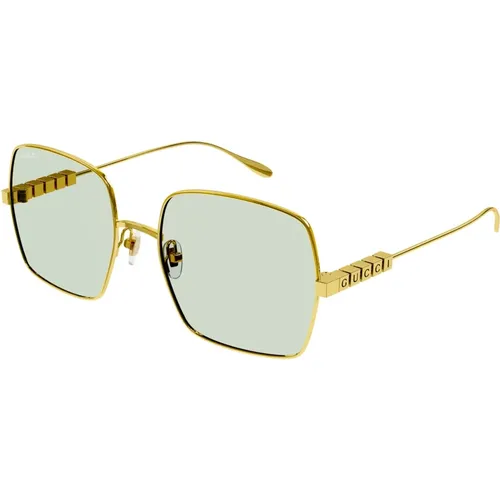 Gold Green Sunglasses Gg1434S , female, Sizes: 57 MM - Gucci - Modalova