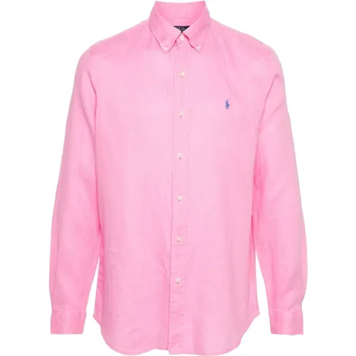 Embroidered Linen Shirt , male, Sizes: M, XL, 2XL, L - Ralph Lauren - Modalova