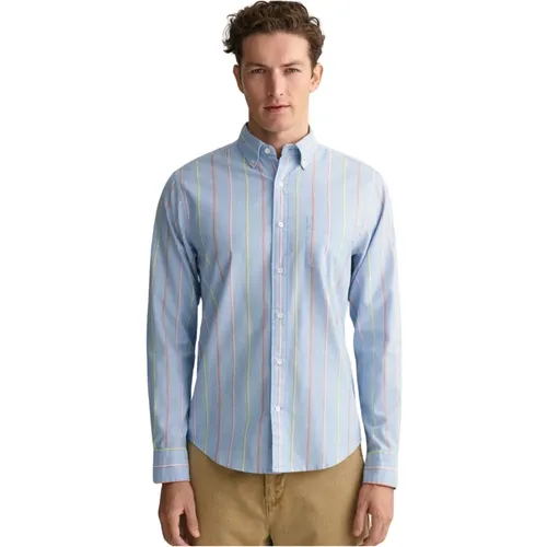 Sky Striped Shirt , male, Sizes: 2XL - Gant - Modalova