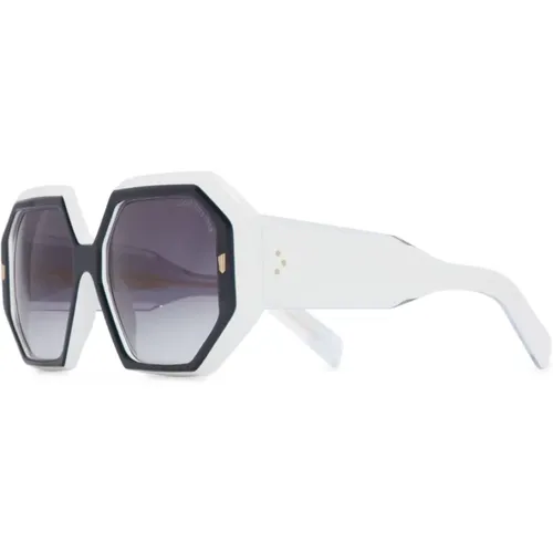 Weiße Sonnenbrille mit Original-Etui , Damen, Größe: 56 MM - Cutler And Gross - Modalova