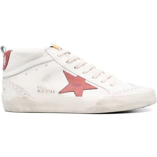 Weiße Mid Star Sneakers - Golden Goose - Modalova