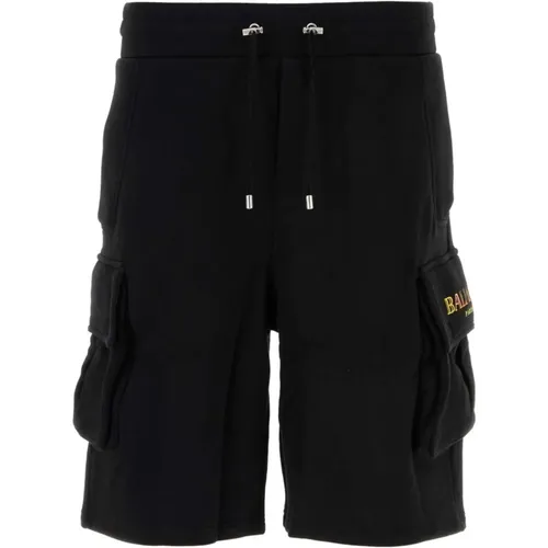 Cotton Bermuda Shorts , male, Sizes: L, M, S, XL - Balmain - Modalova