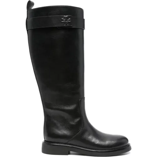 Double T Riding Boots , female, Sizes: 3 1/2 UK, 4 UK, 5 UK, 3 UK, 5 1/2 UK - TORY BURCH - Modalova