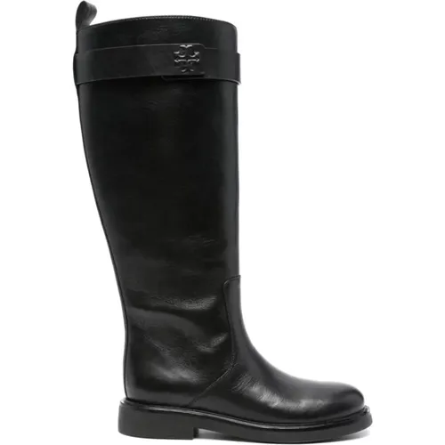 Double T Riding Boots , female, Sizes: 3 1/2 UK, 5 UK, 3 UK, 5 1/2 UK - TORY BURCH - Modalova