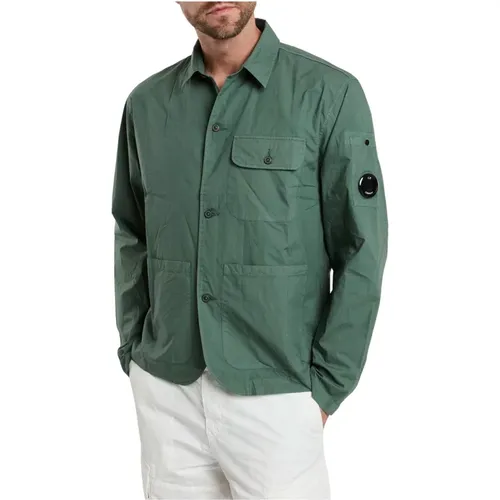 Long Sleeve Button-Up Shirt , male, Sizes: XS, L, S, M - C.P. Company - Modalova