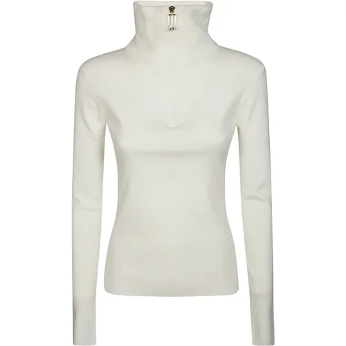 High Neck Half Zip Top , female, Sizes: M - Victoria Beckham - Modalova