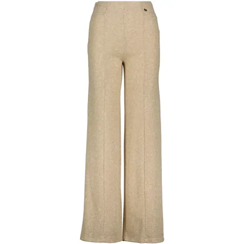 Gold Wide Trousers , female, Sizes: S - Amélie & Amélie - Modalova