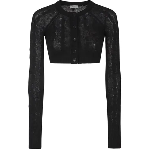 Schwarze Pullover , Damen, Größe: 2XS - ETRO - Modalova