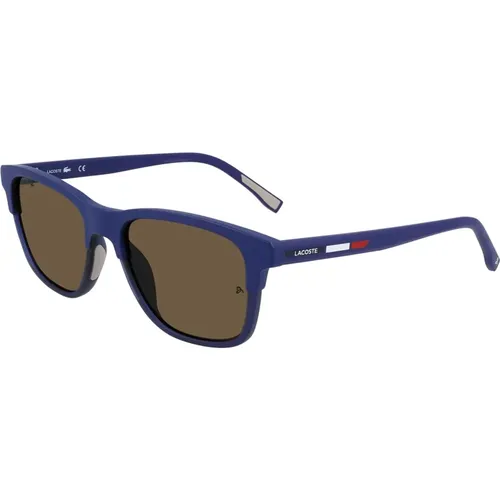 Matte /Brown Sunglasses , male, Sizes: 54 MM - Lacoste - Modalova