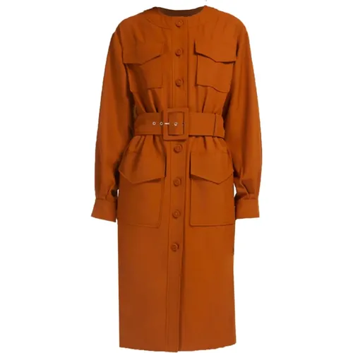 Wool Dress with Button Closure , female, Sizes: M - SPORTMAX - Modalova