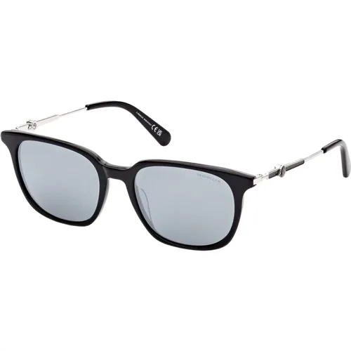 Grey Silver Sunglasses , male, Sizes: 55 MM - Moncler - Modalova