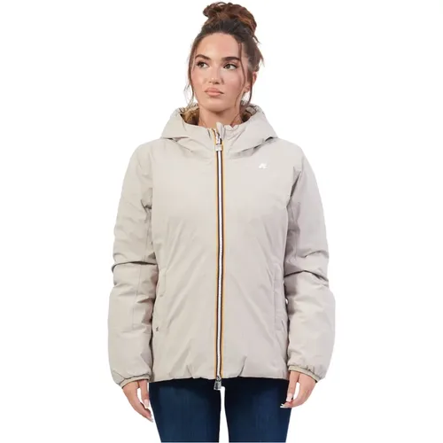 Wendbare Daunenjacke Braun , Damen, Größe: XL - K-way - Modalova