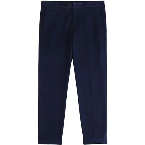 Navy Cotton Trousers , male, Sizes: W38, W33, W35, W34, W32, W30, W36 - Fay - Modalova