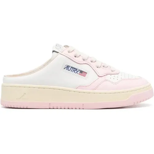 Mules Sneakers Logo Rubber Leather , female, Sizes: 4 UK, 7 UK, 6 UK - Autry - Modalova