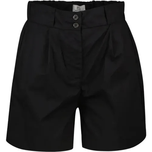Leichte Baumwoll-Bermuda-Shorts , Damen, Größe: M - Woolrich - Modalova