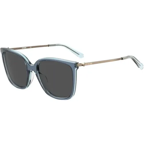 Blau Graue Sonnenbrille Mol035/S-Zx9 - Love Moschino - Modalova