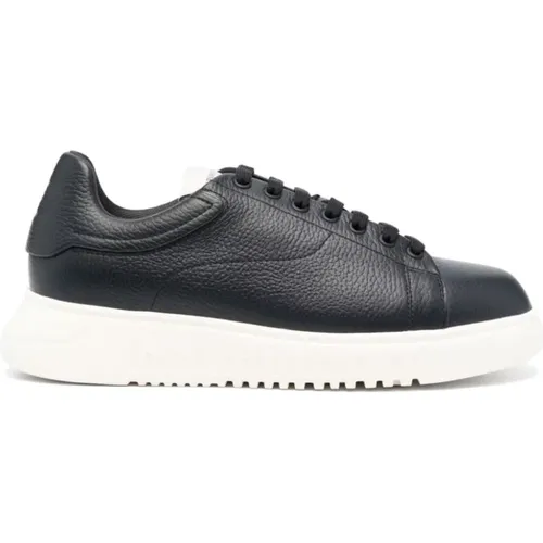 Blaue Sneakers , Herren, Größe: 40 1/2 EU - Emporio Armani - Modalova