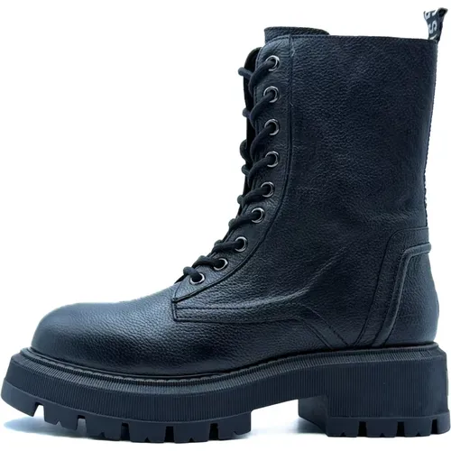 Schwarze Stiefel Anfibio Modell 25020 - Bikkembergs - Modalova