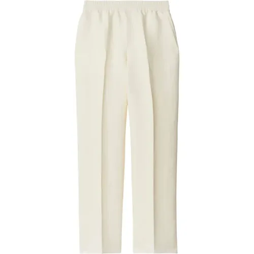 Ivory Trousers , female, Sizes: 3XS, 2XS - Burberry - Modalova