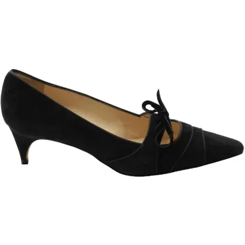 Pre-owned Suede heels , female, Sizes: 4 1/2 UK - Manolo Blahnik Pre-owned - Modalova