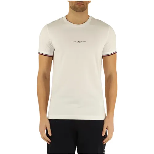 Slim Fit Baumwoll T-Shirt mit Logo - Tommy Hilfiger - Modalova