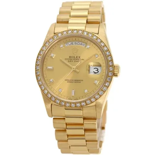 Pre-owned Gold watches , male, Sizes: ONE SIZE - Rolex Vintage - Modalova