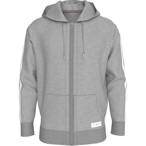 Elegant Zip Sweater Grey , Herren, Größe: XL - Tommy Hilfiger - Modalova