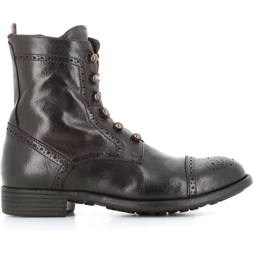 Ebony Leather Ankle Boot , female, Sizes: 6 UK, 5 UK, 4 1/2 UK, 5 1/2 UK, 4 UK, 7 UK - Officine Creative - Modalova