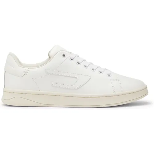 S-Athene Low W - Low-top leather sneakers with D patch , female, Sizes: 7 UK, 8 UK - Diesel - Modalova