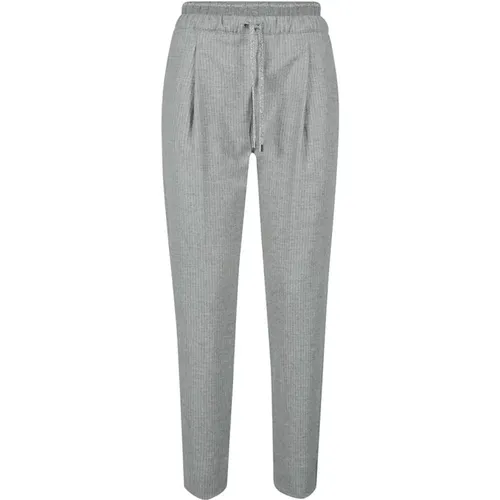 Gerippte Lurex-Hose Grau , Damen, Größe: M - D.Exterior - Modalova