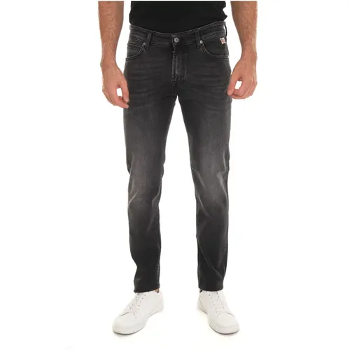 Schwarze Denim Jeans mit Stretch-Stoff , Herren, Größe: W34 - Roy Roger's - Modalova