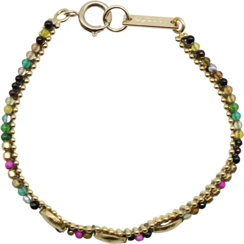 Farbenfrohes Armband mit Perlen und Muscheldetails , Damen, Größe: ONE Size - Isabel marant - Modalova